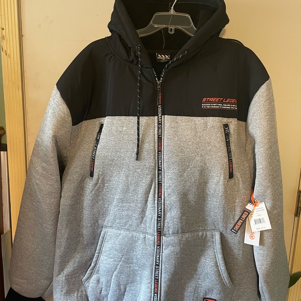 Black and Gray Men's Puffer Jacket